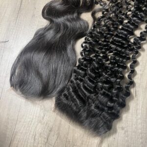 Virgin hair closures and frontals