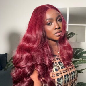 long red bouncy wig