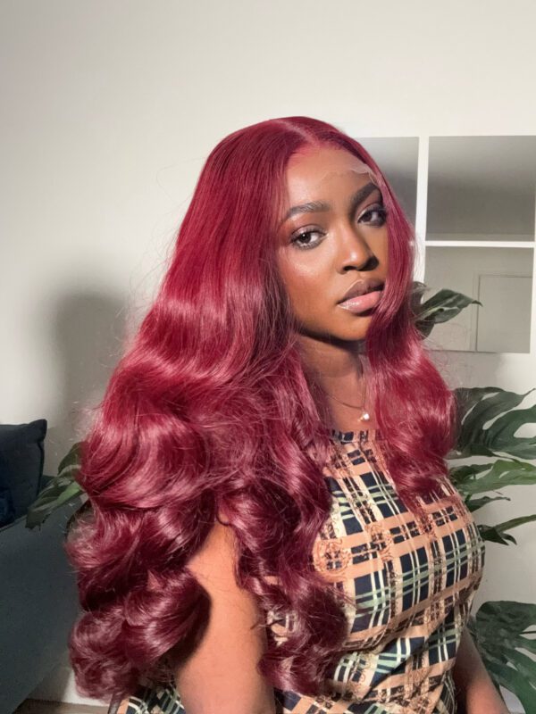 long red bouncy wig