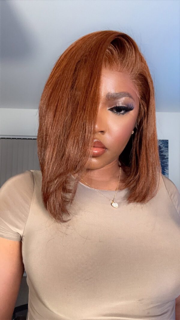 Fall-auburn, frontal, bob wig